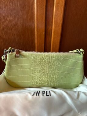JW PEI Lime Croc-Embossed Mini Shoulder Bag